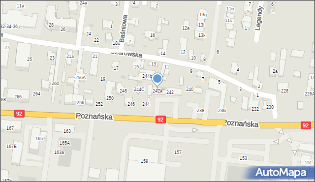 Ożarów Mazowiecki, Poznańska, 242a, mapa Ożarów Mazowiecki