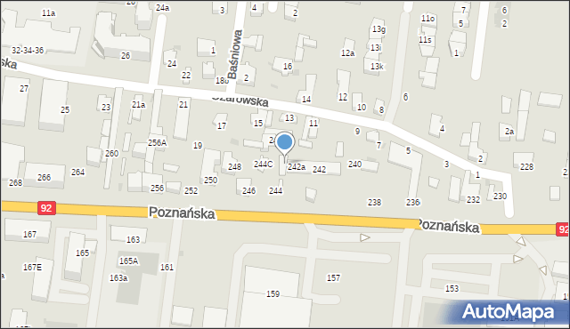 Ożarów Mazowiecki, Poznańska, 244A, mapa Ożarów Mazowiecki