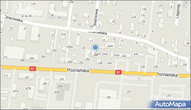 Ożarów Mazowiecki, Poznańska, 248, mapa Ożarów Mazowiecki