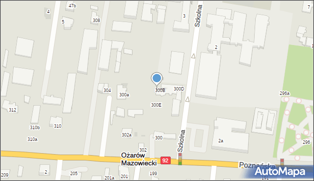 Ożarów Mazowiecki, Poznańska, 300a, mapa Ożarów Mazowiecki