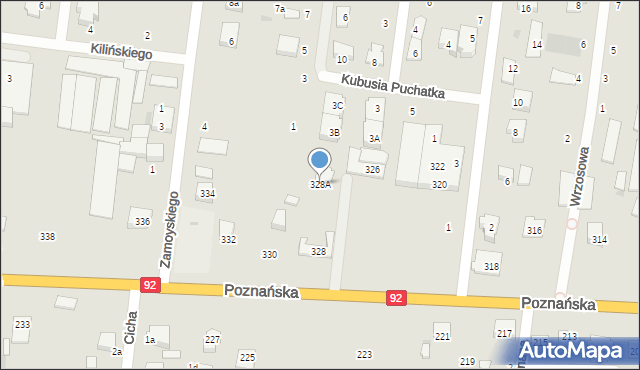 Ożarów Mazowiecki, Poznańska, 328A, mapa Ożarów Mazowiecki