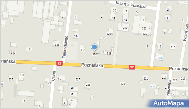 Ożarów Mazowiecki, Poznańska, 330, mapa Ożarów Mazowiecki