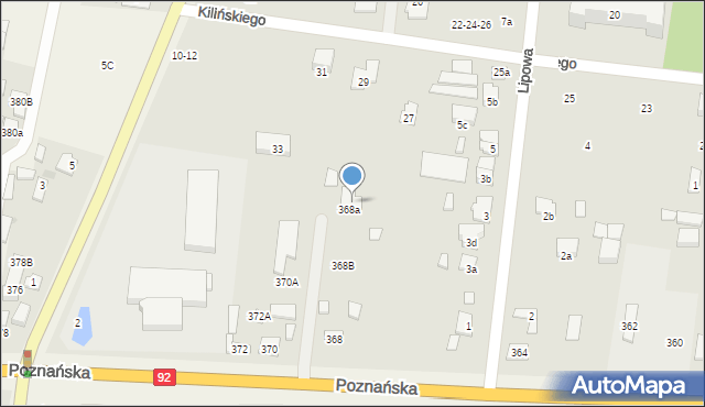 Ożarów Mazowiecki, Poznańska, 368c, mapa Ożarów Mazowiecki