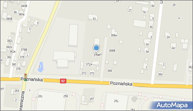 Ożarów Mazowiecki, Poznańska, 370A, mapa Ożarów Mazowiecki