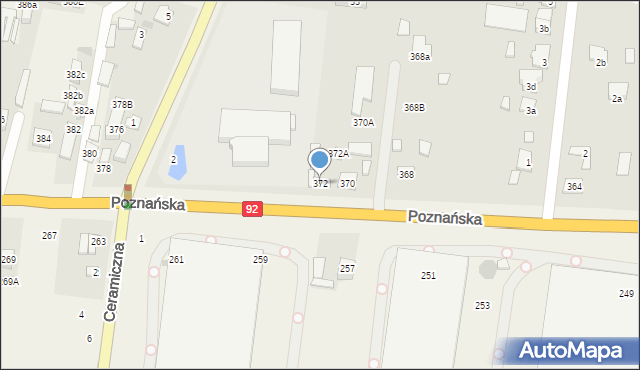 Ożarów Mazowiecki, Poznańska, 372, mapa Ożarów Mazowiecki