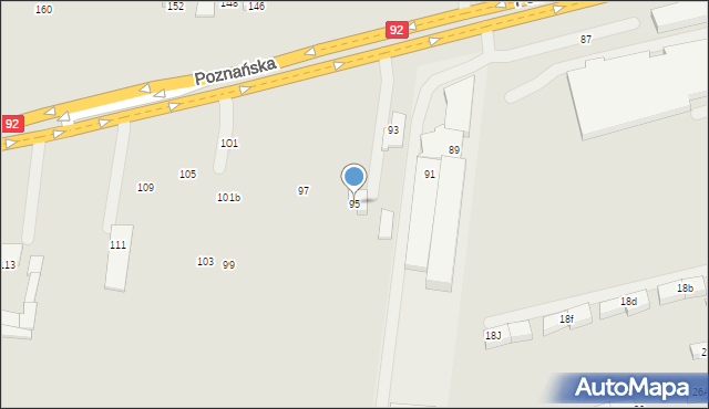 Ożarów Mazowiecki, Poznańska, 95, mapa Ożarów Mazowiecki