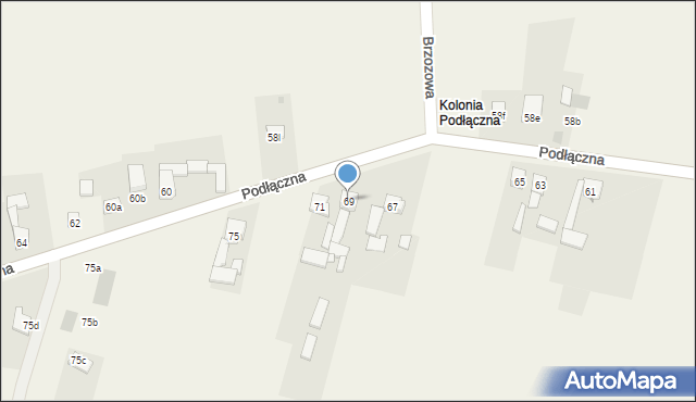 Ożarowice, Podłączna, 69, mapa Ożarowice