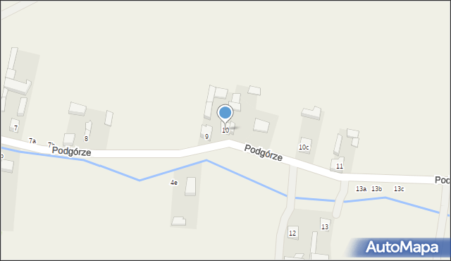 Ożegów, Podgórze, 10, mapa Ożegów