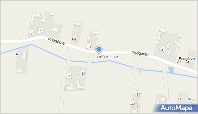 Ożegów, Podgórze, 13a, mapa Ożegów