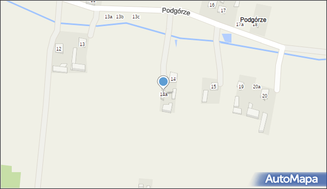 Ożegów, Podgórze, 14a, mapa Ożegów