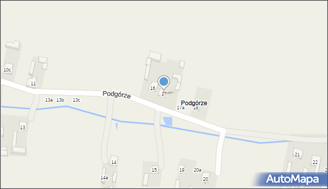 Ożegów, Podgórze, 17, mapa Ożegów