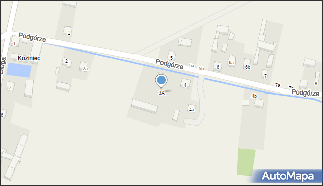 Ożegów, Podgórze, 3A, mapa Ożegów