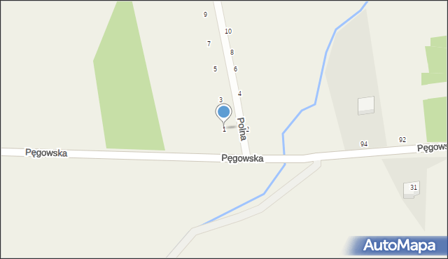 Ozorowice, Polna, 1, mapa Ozorowice