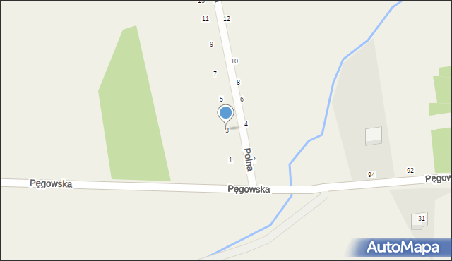 Ozorowice, Polna, 3, mapa Ozorowice