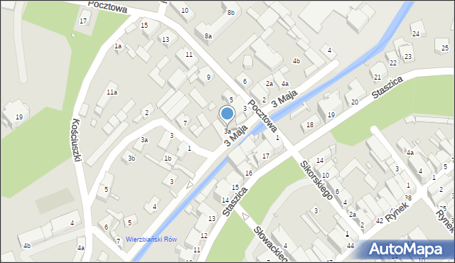 Paczków, Pocztowa, 3a, mapa Paczków