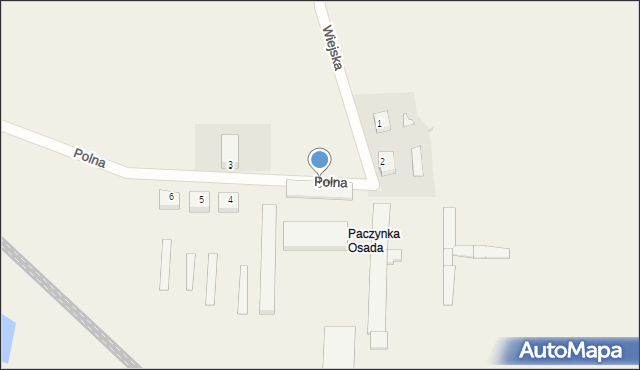 Paczyna, Polna, 2A, mapa Paczyna