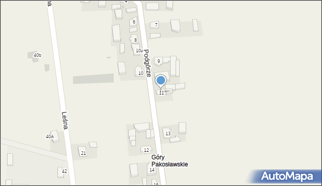 Pakosław, Podgórze, 11, mapa Pakosław