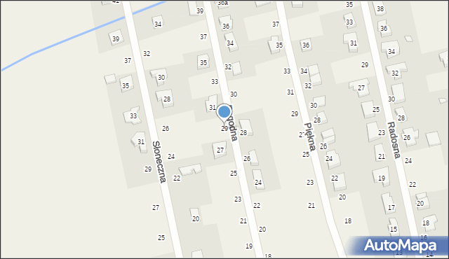 Palędzie, Pogodna, 29, mapa Palędzie