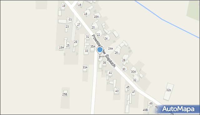 Paniówki, Powstańców Śląskich, 37, mapa Paniówki