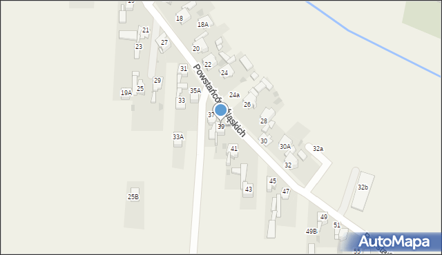 Paniówki, Powstańców Śląskich, 39, mapa Paniówki