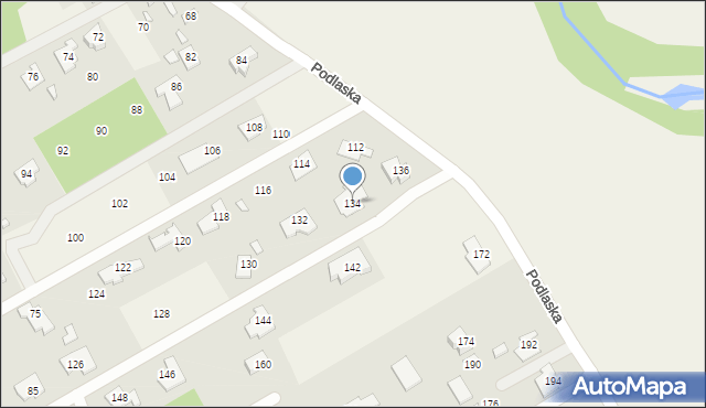 Parcela-Obory, Podlaska, 134, mapa Parcela-Obory