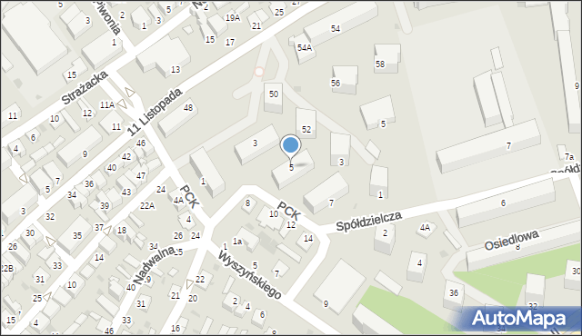 Parczew, Polskiego Czerwonego Krzyża, 5, mapa Parczew