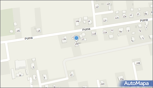 Pawłowice, Polna, 13C, mapa Pawłowice