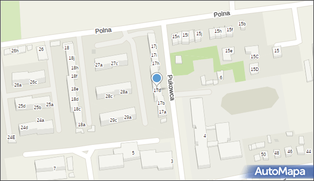 Pawłowice, Polna, 17d, mapa Pawłowice