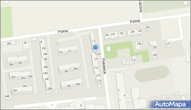 Pawłowice, Polna, 17g, mapa Pawłowice