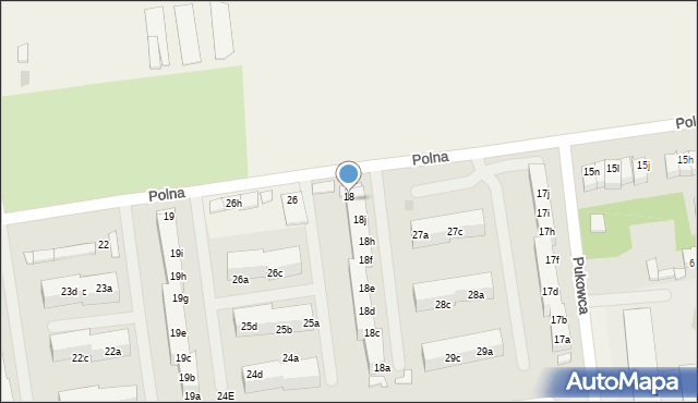 Pawłowice, Polna, 18, mapa Pawłowice