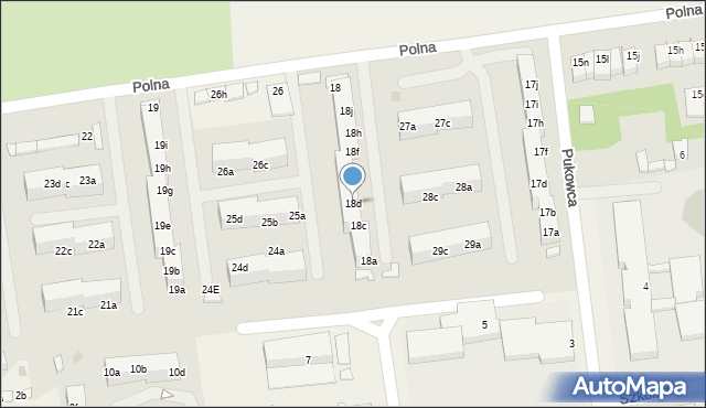 Pawłowice, Polna, 18d, mapa Pawłowice