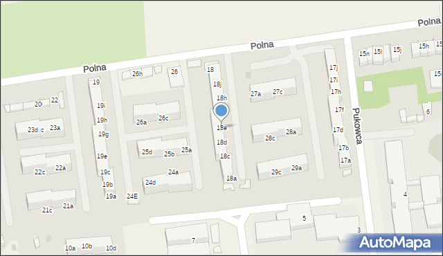 Pawłowice, Polna, 18e, mapa Pawłowice