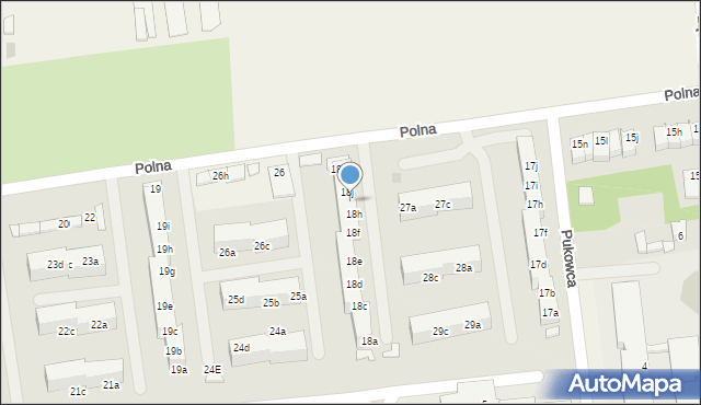 Pawłowice, Polna, 18i, mapa Pawłowice