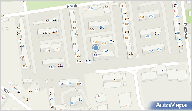 Pawłowice, Polna, 24d, mapa Pawłowice