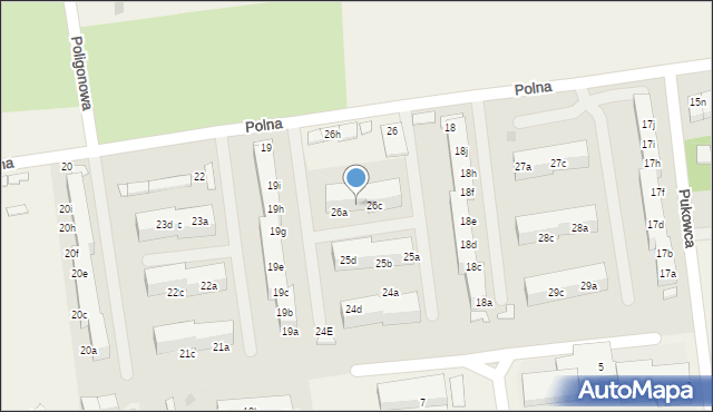 Pawłowice, Polna, 26b, mapa Pawłowice