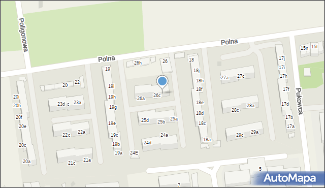 Pawłowice, Polna, 26d, mapa Pawłowice