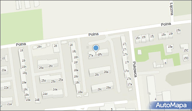 Pawłowice, Polna, 27b, mapa Pawłowice