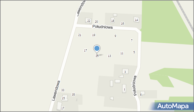 Pęgów, Południowa, 15, mapa Pęgów