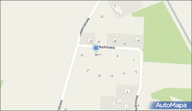 Pęgów, Południowa, 19, mapa Pęgów