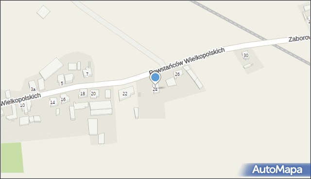 Perkowo, Powstańców Wielkopolskich, 24, mapa Perkowo