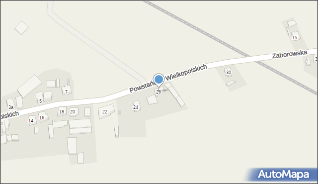 Perkowo, Powstańców Wielkopolskich, 26, mapa Perkowo