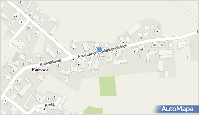 Perkowo, Powstańców Wielkopolskich, 8, mapa Perkowo