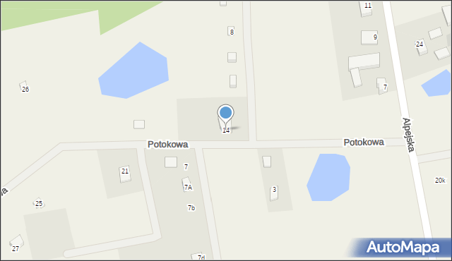 Perlino, Potokowa, 14, mapa Perlino