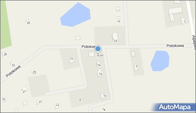 Perlino, Potokowa, 7, mapa Perlino