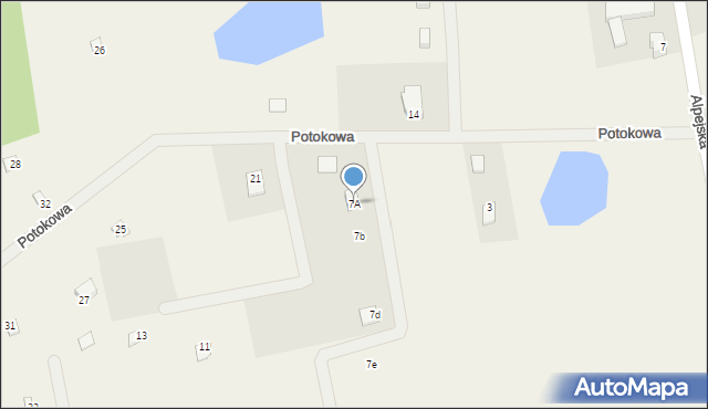 Perlino, Potokowa, 7A, mapa Perlino