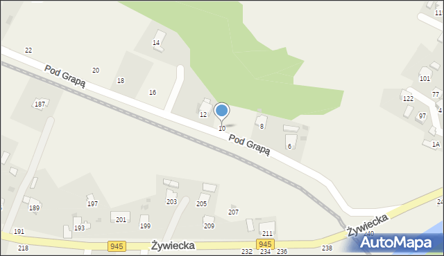Pewel Mała, Pod Grapą, 10, mapa Pewel Mała
