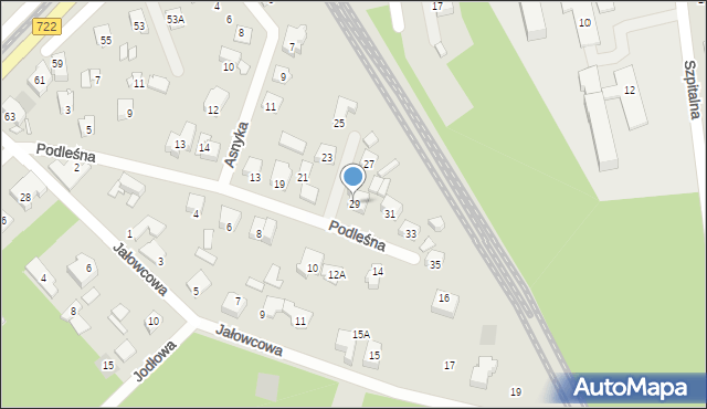 Piaseczno, Podleśna, 29, mapa Piaseczno