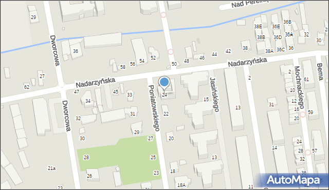 Piaseczno, Poniatowskiego, 24, mapa Piaseczno