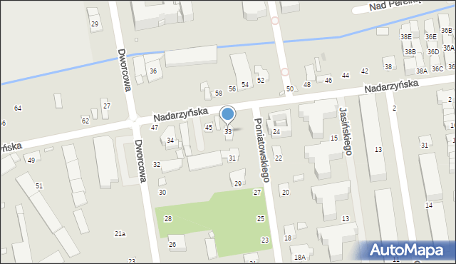 Piaseczno, Poniatowskiego, 33, mapa Piaseczno