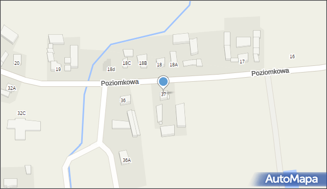 Piekary, Poziomkowa, 37, mapa Piekary